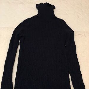 Navy blue knitted sweater